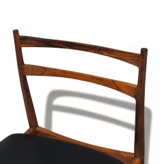 Henry Rosengren Hansen 6 Mid century Rosengren Hansen Rosewood Danish Dining Chairs - 3434385