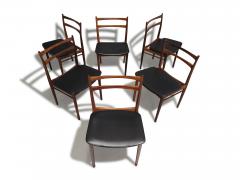 Henry Rosengren Hansen 6 Mid century Rosengren Hansen Rosewood Danish Dining Chairs - 3434387