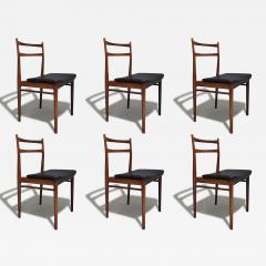 Henry Rosengren Hansen 6 Mid century Rosengren Hansen Rosewood Danish Dining Chairs - 3436069