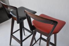 Henry Rosengren Hansen Pair of Rosewood Bar Stools by Rosengren Hansen - 352129