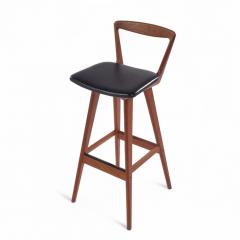 Henry Rosengren Hansen Rosengren Hansen for Brande M belfabrik Mid Century Teak Bar Stools Set of 3 - 4295365