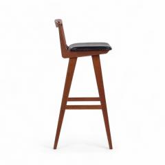 Henry Rosengren Hansen Rosengren Hansen for Brande M belfabrik Mid Century Teak Bar Stools Set of 3 - 4295366