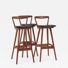 Henry Rosengren Hansen Rosengren Hansen for Brande M belfabrik Mid Century Teak Bar Stools Set of 3 - 4297000