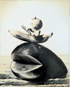 Henry Rox Banana Canoe on Watermelon Whale Vintage Silver Print c 1944 - 4509997