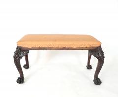 Henry Samuel George II Style Carved Mahogany Long Stool or Bench by Henry Samuel - 2616963