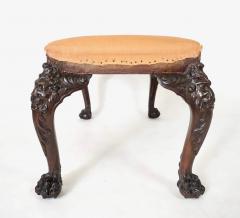 Henry Samuel George II Style Carved Mahogany Long Stool or Bench by Henry Samuel - 2616965