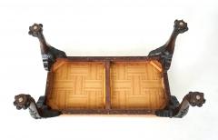 Henry Samuel George II Style Carved Mahogany Long Stool or Bench by Henry Samuel - 2616969