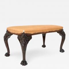Henry Samuel George II Style Carved Mahogany Long Stool or Bench by Henry Samuel - 2624594