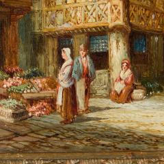 Henry Thomas Schafer Pair of Gothic Architectural Street Scenes by H T Schafer - 4744500