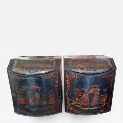 Henry Troemner Pair of 19th Century American Henry Troemner Philadephia Pa Chinoiserie Tea Bins - 1705661