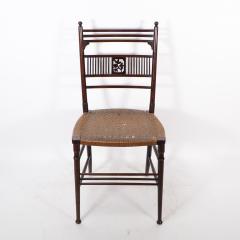 Henry William Batley H W Batley Collinson Lock An Aesthetic Movement side chair with floral decor - 4183284