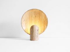 Henry Wilson SURFACE BLACK TRAVERTINE SCULPTED LAMP BY HENRY WILSON - 2380011
