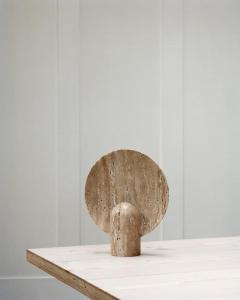 Henry Wilson SURFACE BLACK TRAVERTINE SCULPTED LAMP BY HENRY WILSON - 2380013