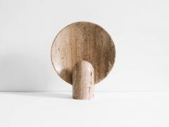 Henry Wilson SURFACE BLACK TRAVERTINE SCULPTED LAMP BY HENRY WILSON - 2380014