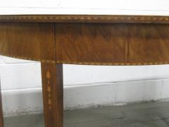 Hepplewhite Style Inlaid Demilune Three Part Banquet Dining Table - 1057794