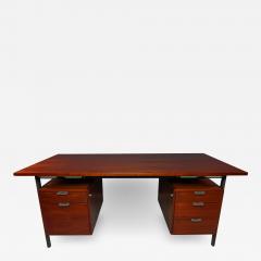 Herbert Hirche 1950s Herbert Hirche Teak Steel Desk for Holzapfel Germany - 2327284