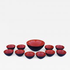 Herbert Krenchel Herbert Krenchel For Krenit Enamel Salad Bowl Set - 1757054