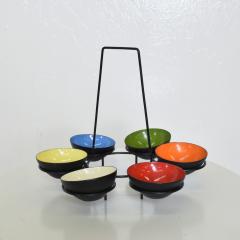 Herbert Krenchel Midcentury Colorful Centerpiece Six Enamel Krenit Party Bowls by Krenchel 1960s - 1979609