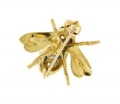 Herbert Rosenthal HERBERT ROSENTHAL 18KT SAPPHIRE DIAMOND AND RUBY BEE BROOCH - 3294281