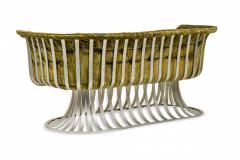 Herbert Saiger Herbert Saiger for Lee L Woodard Sons Aluminum Upholstered Settee - 4275009
