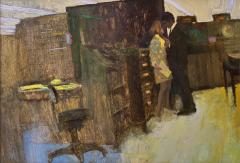 Herbert Tauss Vintage Computer Original Artwork Love in the Computer Room - 4607739