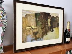 Herbert Tauss Vintage Computer Original Artwork Love in the Computer Room - 4607741