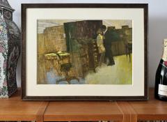 Herbert Tauss Vintage Computer Original Artwork Love in the Computer Room - 4607750