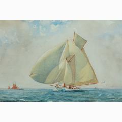 Herbert Walter Herbert Walter Oake Susanne racing off Cowes - 2038239