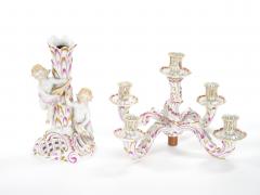 Herend Hungarian Hand Painted Gilt Decorated Five Arms Tableware Candelabra - 3810738