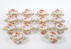 Herend Porcelain Herend Hungarian Porcelain Covered Pot De Creme Service 12 People - 3179872