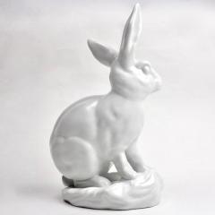 Herend Porcelain White Porcelain Blanc de Chine Rabbit by Eva Vastagh for Herend - 2065702