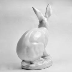 Herend Porcelain White Porcelain Blanc de Chine Rabbit by Eva Vastagh for Herend - 2065704