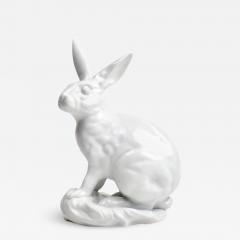 Herend Porcelain White Porcelain Blanc de Chine Rabbit by Eva Vastagh for Herend - 2068827