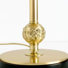 Herman Bergman Konstgjuteri Herman Bergman Swedish Art Deco Swedish Grace Polished Brass Column Lamp - 1915866