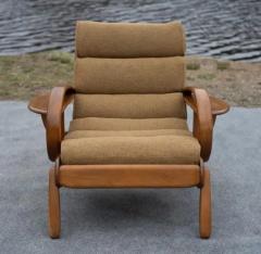 Herman DeVries Herman De Vries for Cushman Wide Paddle Lounge Chair Solid Maple Brown 1940s - 4118025