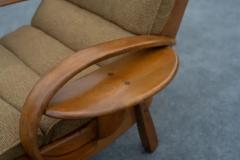 Herman DeVries Herman De Vries for Cushman Wide Paddle Lounge Chair Solid Maple Brown 1940s - 4118046