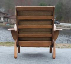 Herman DeVries Herman De Vries for Cushman Wide Paddle Lounge Chair Solid Maple Brown 1940s - 4118053