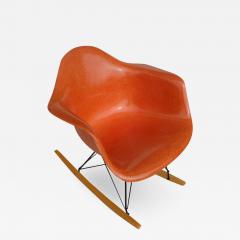 Herman Miller 1 Herman Miller Orange Shell Fiberglass RAR Rocker by Eames - 2740560