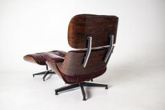 Herman Miller 2nd Generation Eames Lounge Chair and Ottoman in Rosewood Red Leather - 4662356