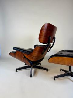 Herman Miller 3rd Generation Eames Lounge Chair Ottoman Rosewood Original Black Leather - 4158184