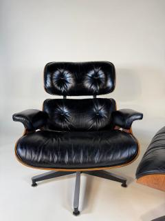 Herman Miller 3rd Generation Eames Lounge Chair Ottoman Rosewood Original Black Leather - 4158188