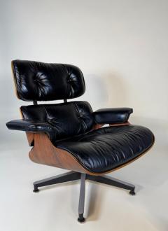 Herman Miller 3rd Generation Eames Lounge Chair Ottoman Rosewood Original Black Leather - 4158213
