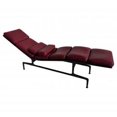Herman Miller Billy Wilder for Eames Herman Miller Red Leather Adjustable Chaise Lounge - 4415953