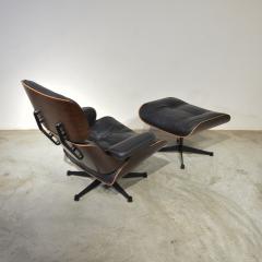 Herman Miller Charles Eames lounge chair with ottoman for Herman Miller 1970s  - 4095877