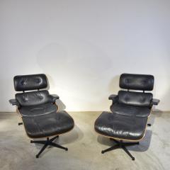 Herman Miller Charles Eames lounge chair with ottoman for Herman Miller 1970s  - 4095879