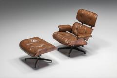 Herman Miller Eames Lounge Chair In Brown with Ottoman for Herman Miller 1960s - 2233441
