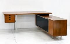 Herman Miller Early George Nelson Eog Executive Desk with Return for Herman Miller 1950s - 3176084