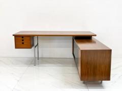 Herman Miller Early George Nelson Eog Executive Desk with Return for Herman Miller 1950s - 3176098