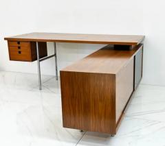 Herman Miller Early George Nelson Eog Executive Desk with Return for Herman Miller 1950s - 3176274