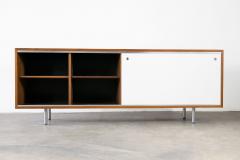 Herman Miller George Nelson Credenza for Herman Miller in Walnut and White Lacquer 1960s - 2705934